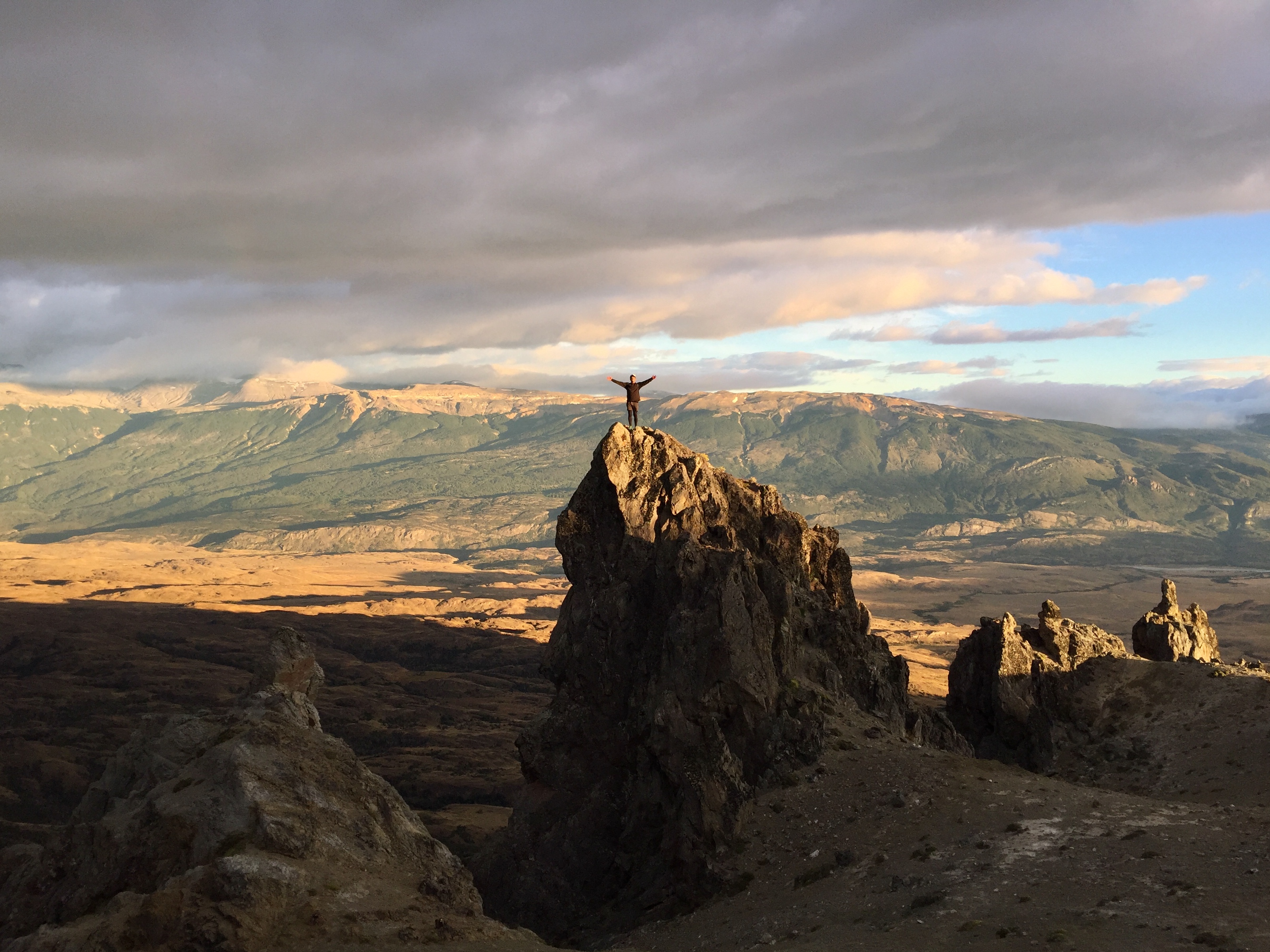 Open steppe and mountains along the Lagunas Altas trail in Chacabuco Valley, Patagonia National Park.